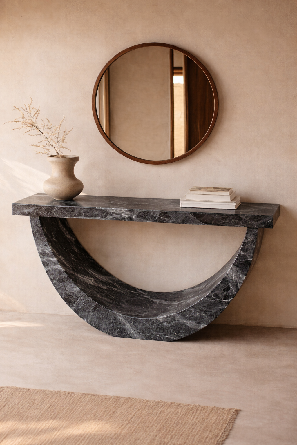 Half-Moon Arch Console Table