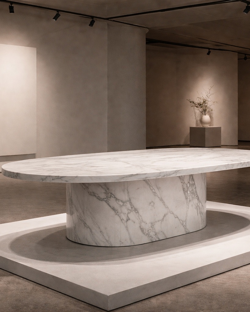 Ellipse Core Stone Table - View 2