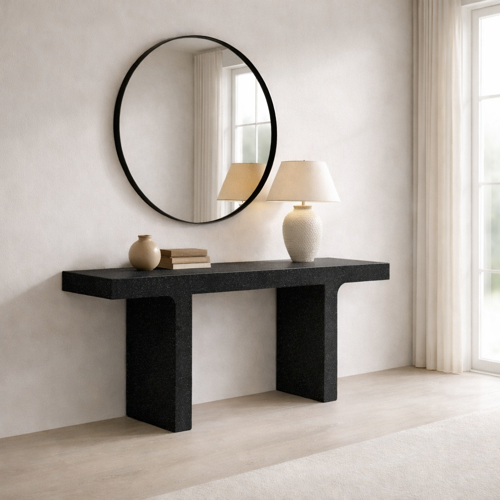 Rectilinear Stone Console