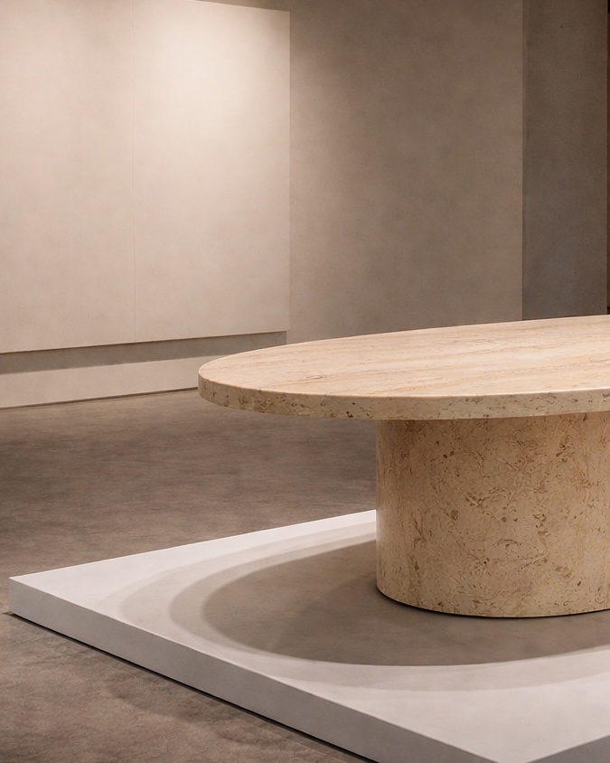 Ellipse Core Stone Table - View 3