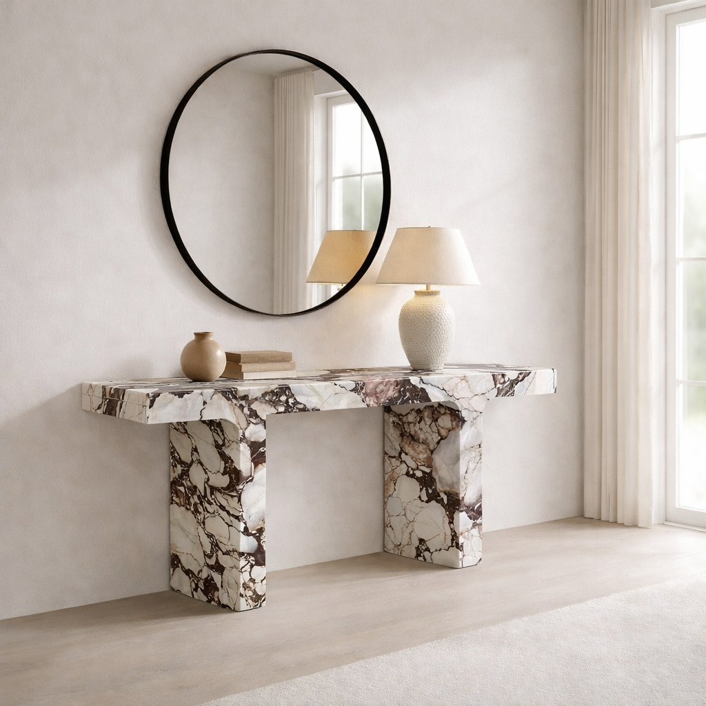 Rectilinear Stone Console