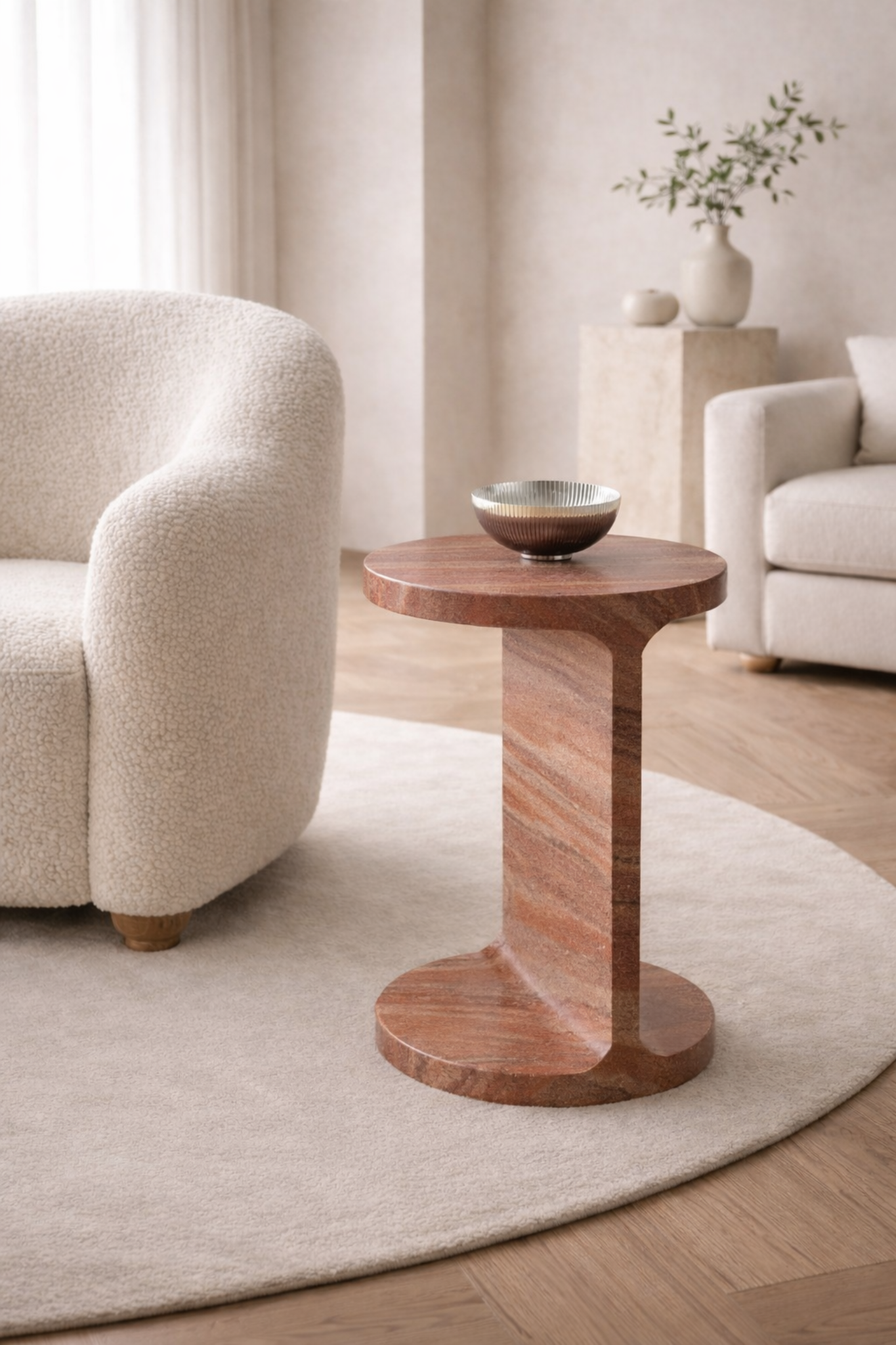 Rust Vein Side Table