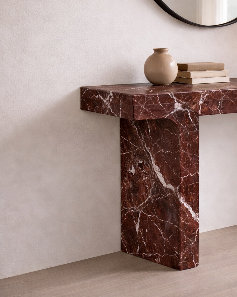 Rectilinear Stone Console - View 3