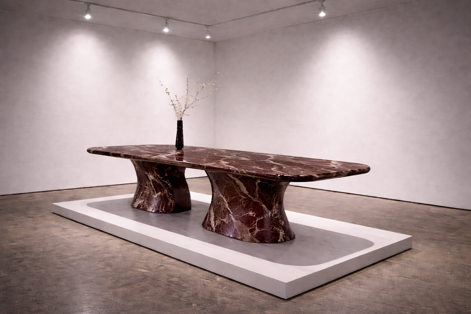 Serpentine Base Dining Table