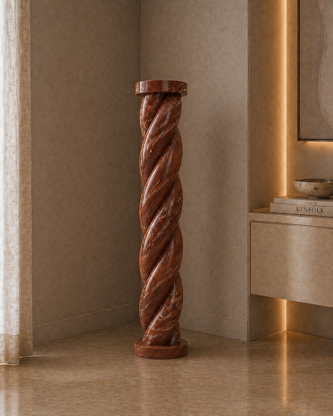 Helixa Stone Plinth - Draxion Red Stone
