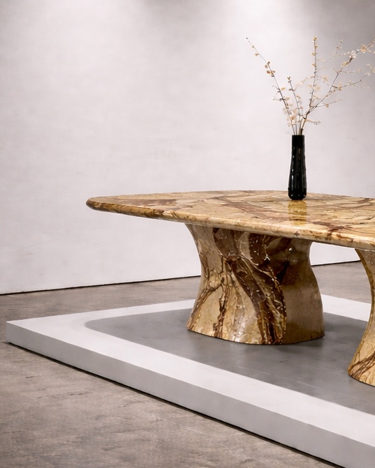 Serpentine Base Dining Table - View 3