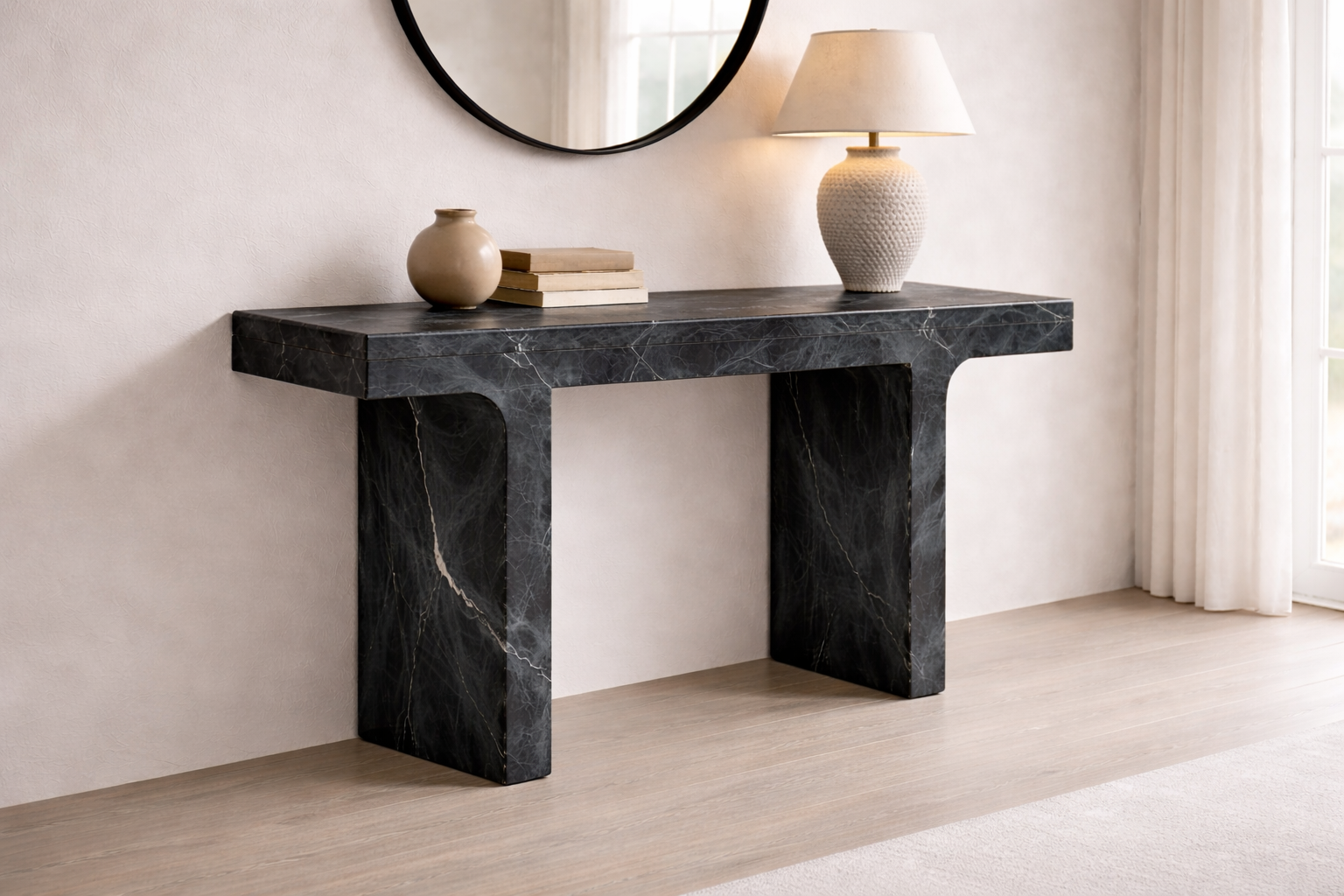 Rectilinear Stone Console - View 2