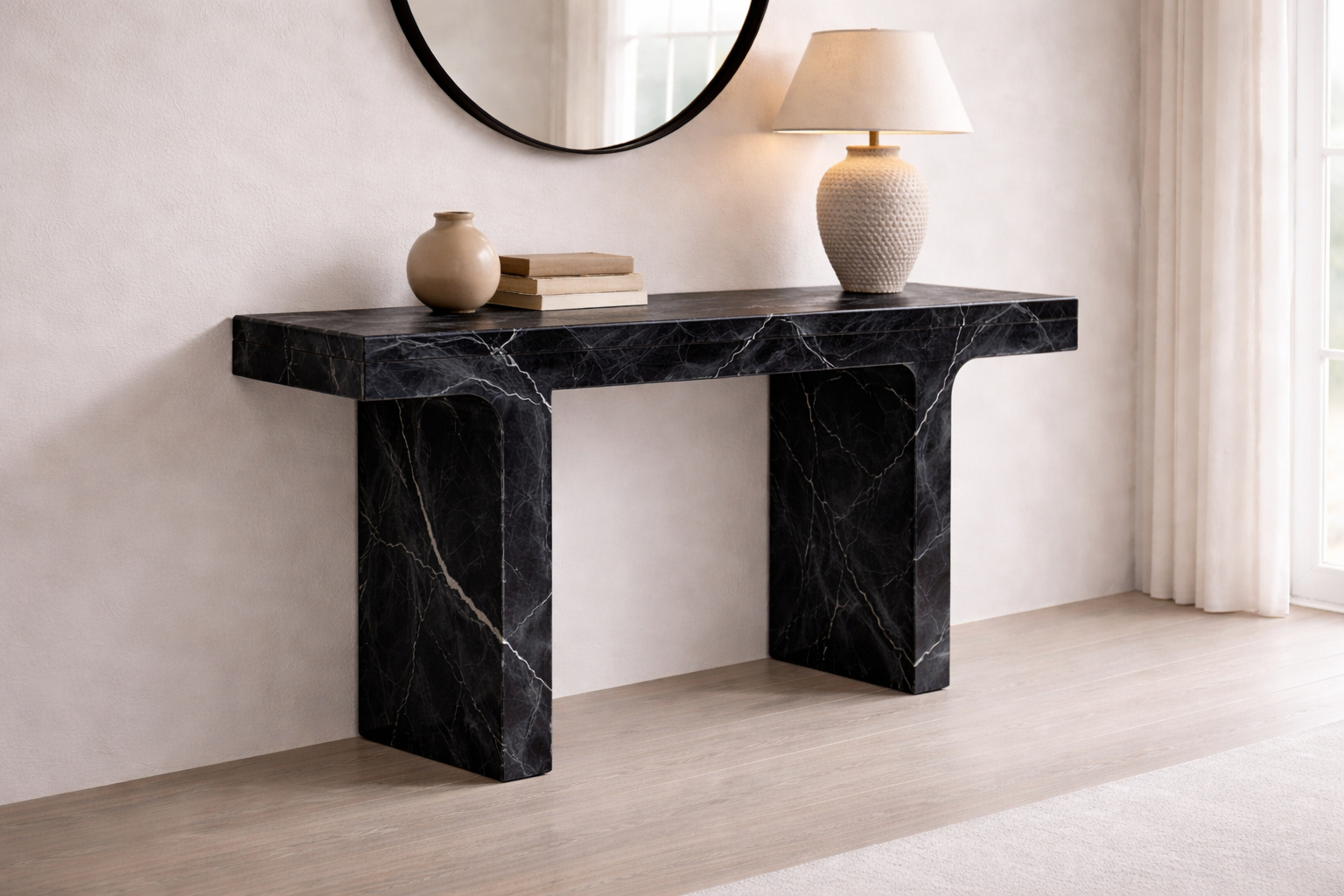 Rectilinear Stone Console - View 2