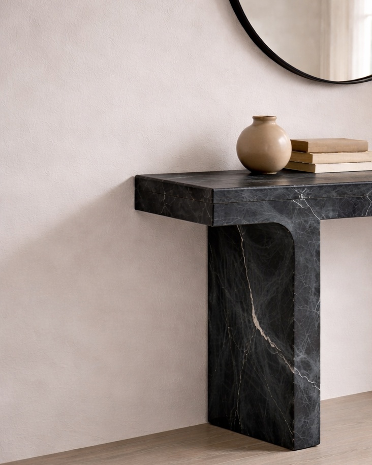 Rectilinear Stone Console - View 3