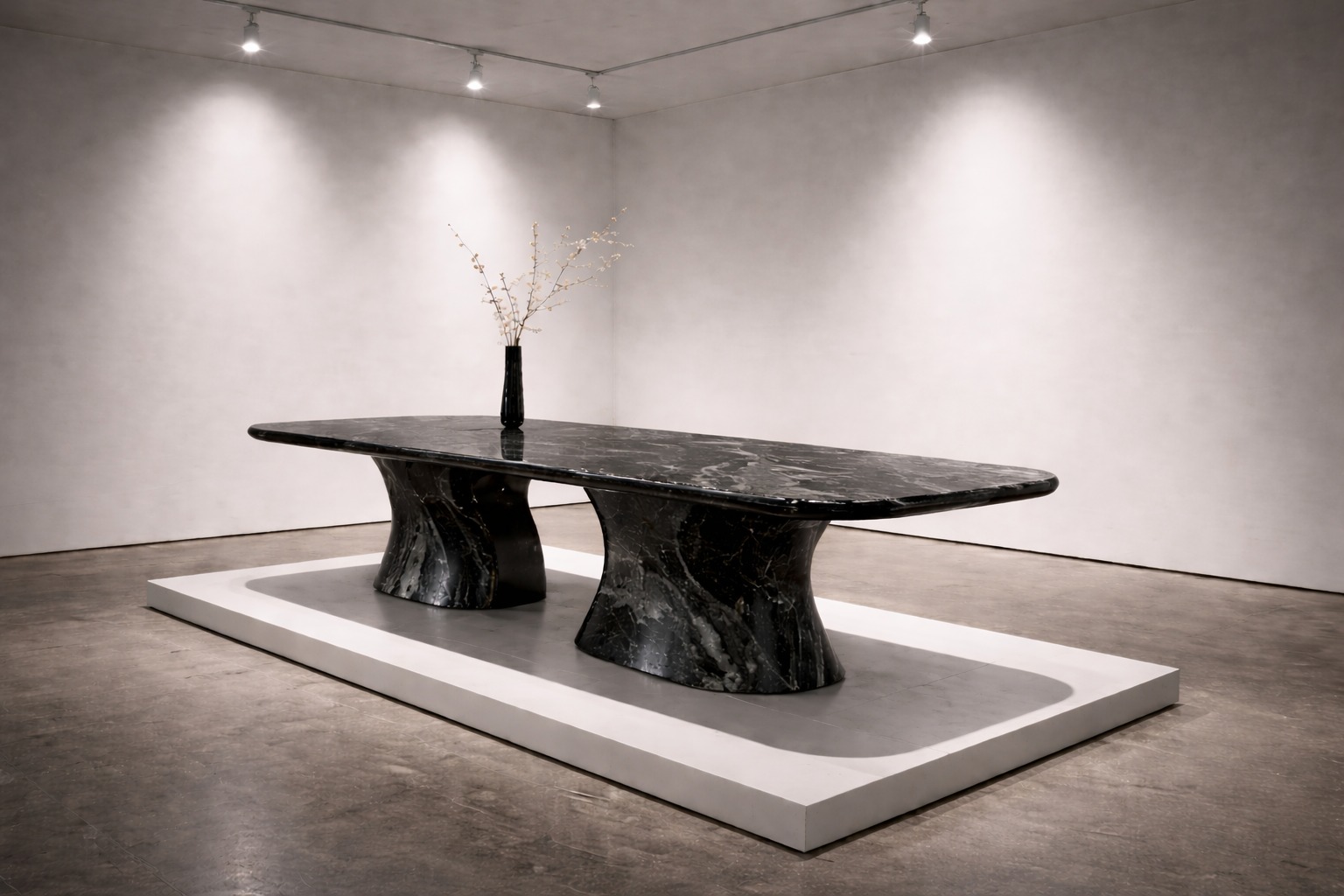 Serpentine Base Dining Table