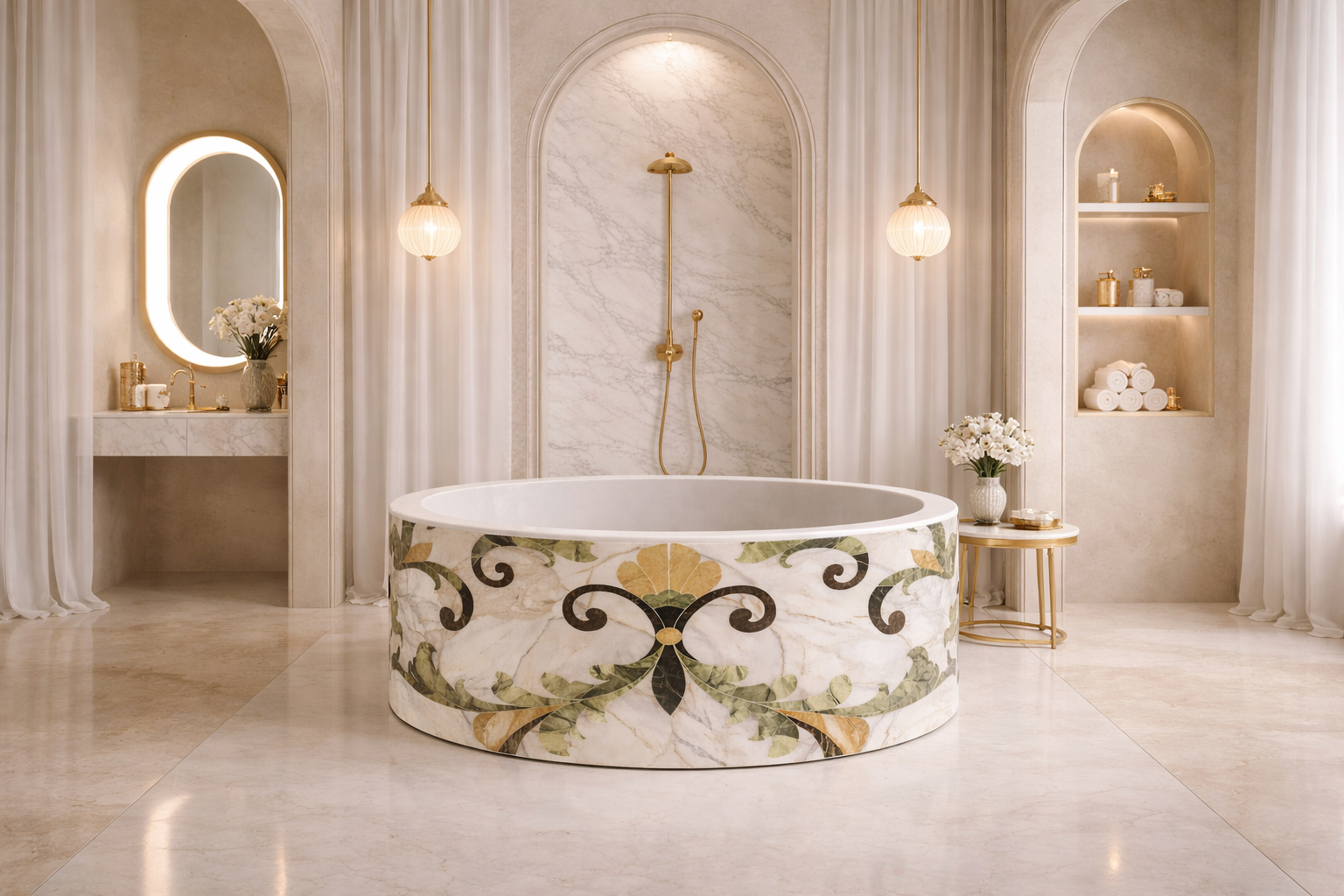 Regalia Hand-Inlaid Bath - View 2