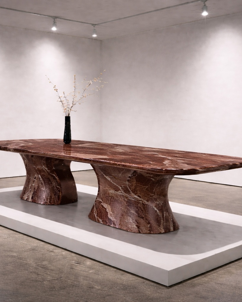 Serpentine Base Dining Table - View 2