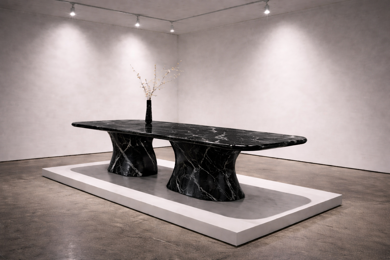 Serpentine Base Dining Table