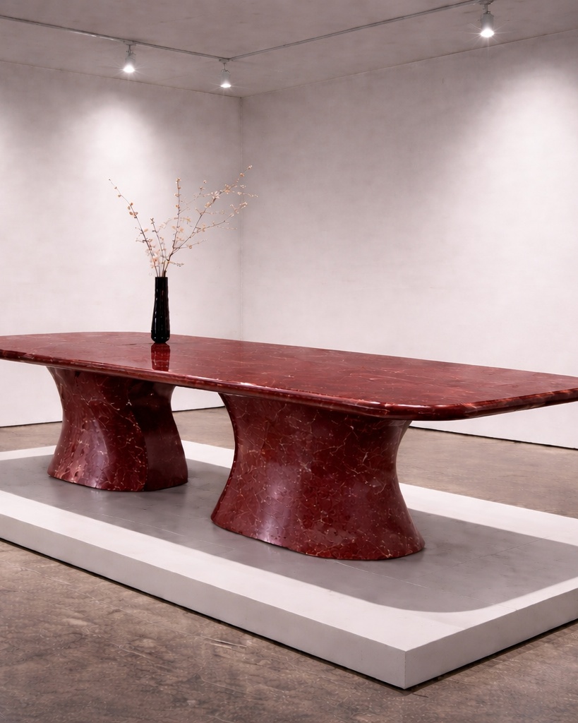 Serpentine Base Dining Table - View 2