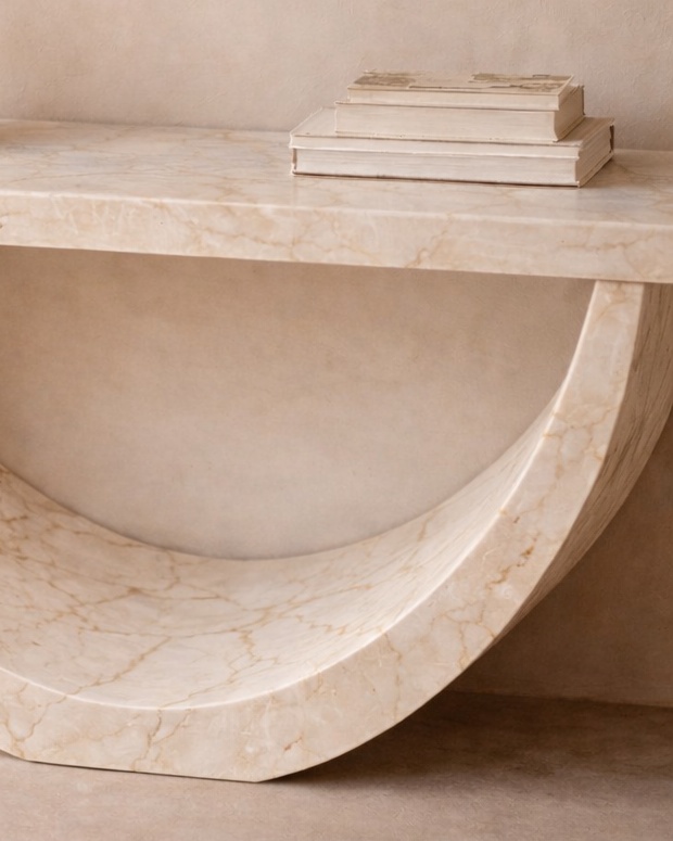 Half-Moon Arch Console Table - View 3