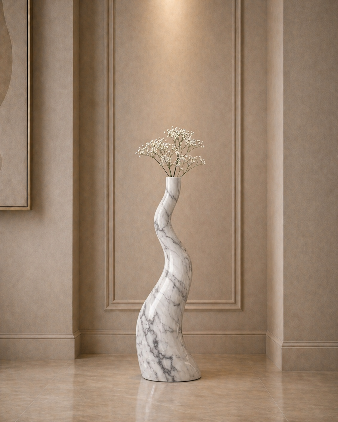 Serpentine Flow Vase - Glacier Silk