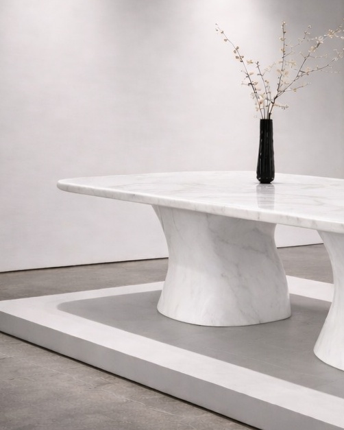 Serpentine Base Dining Table - View 3