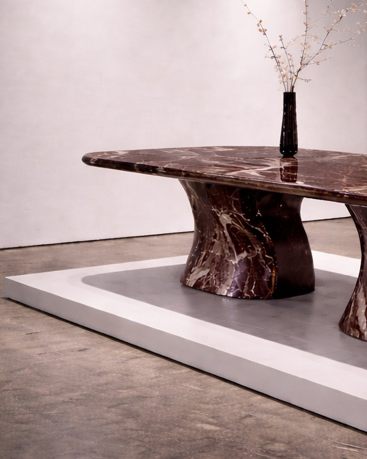 Serpentine Base Dining Table - View 3