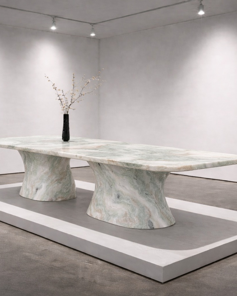 Serpentine Base Dining Table - View 2