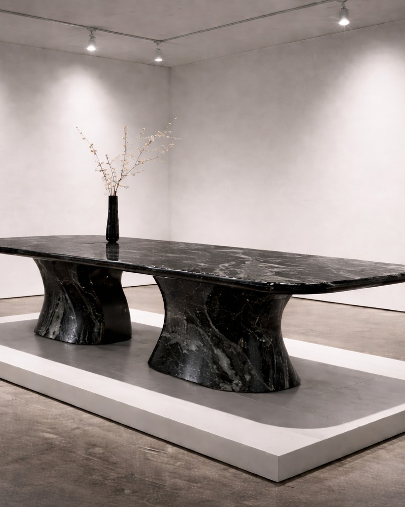 Serpentine Base Dining Table - View 2