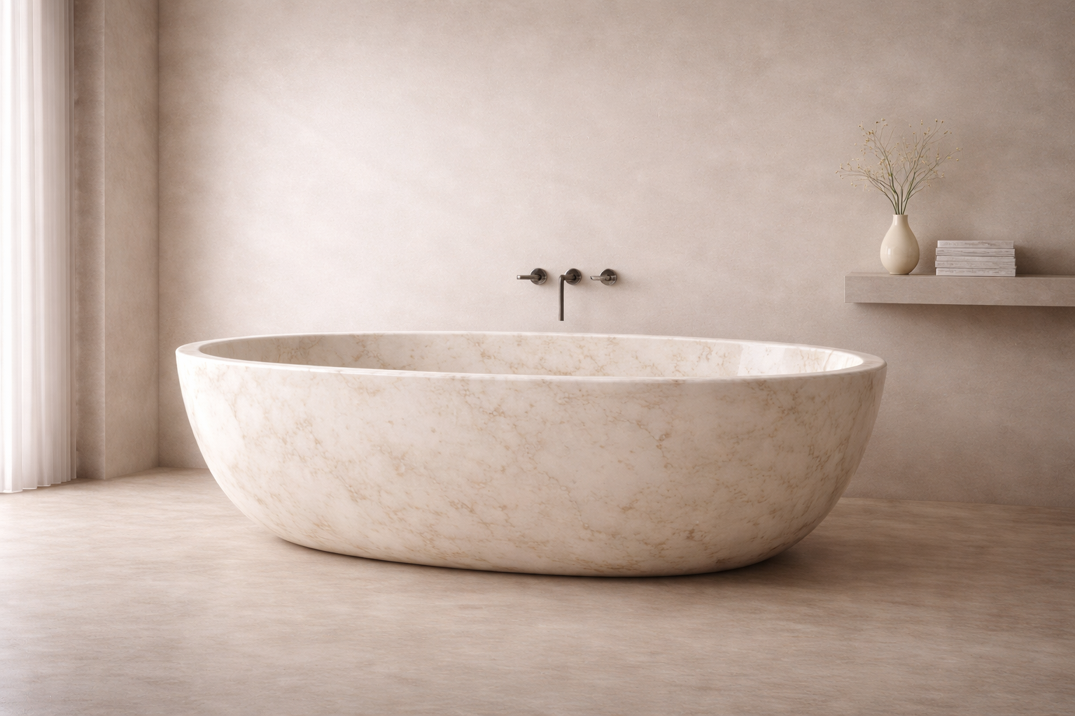 Rustica Oval Soaking Bath - View 2