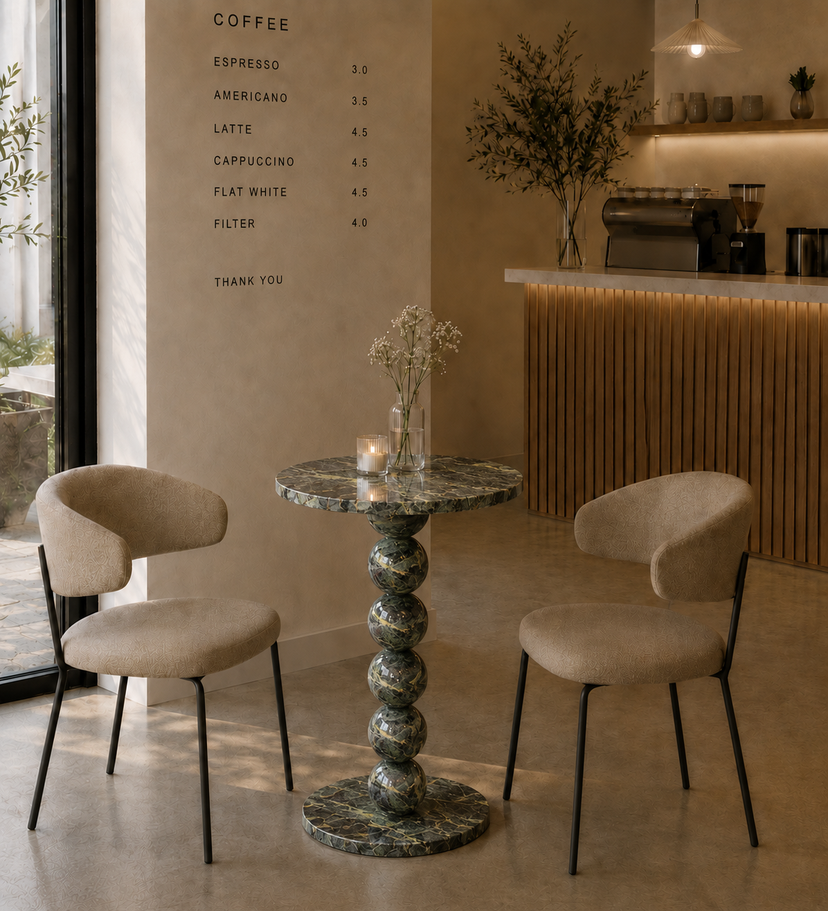 Sphere Column Bistro Table - View 1