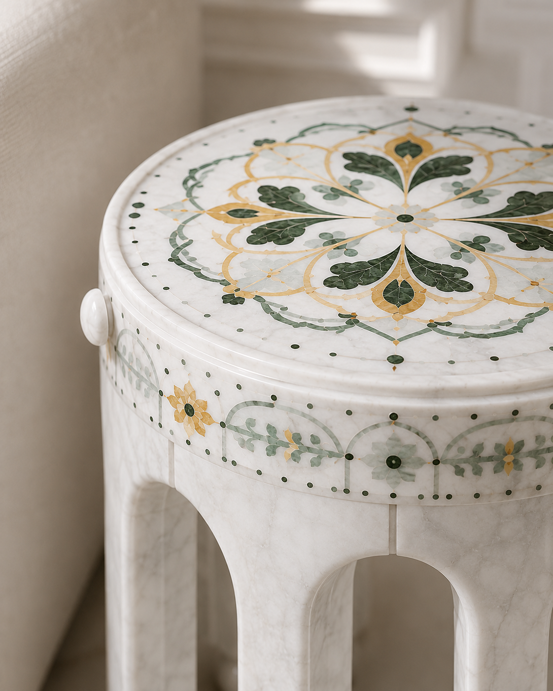 Ivory Bloom Side Table - View 3