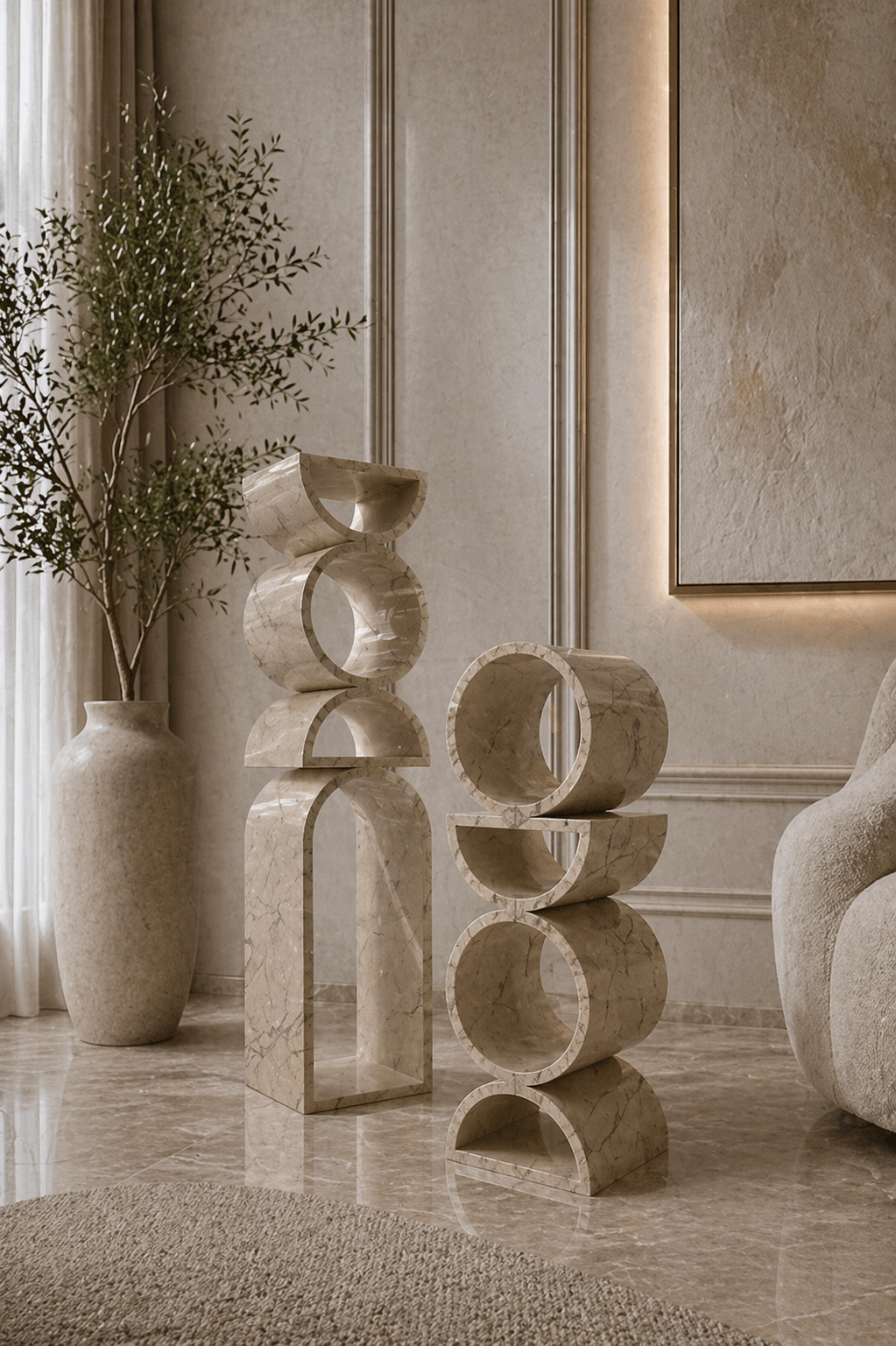 Canyon Ring Stack - Beige Romano