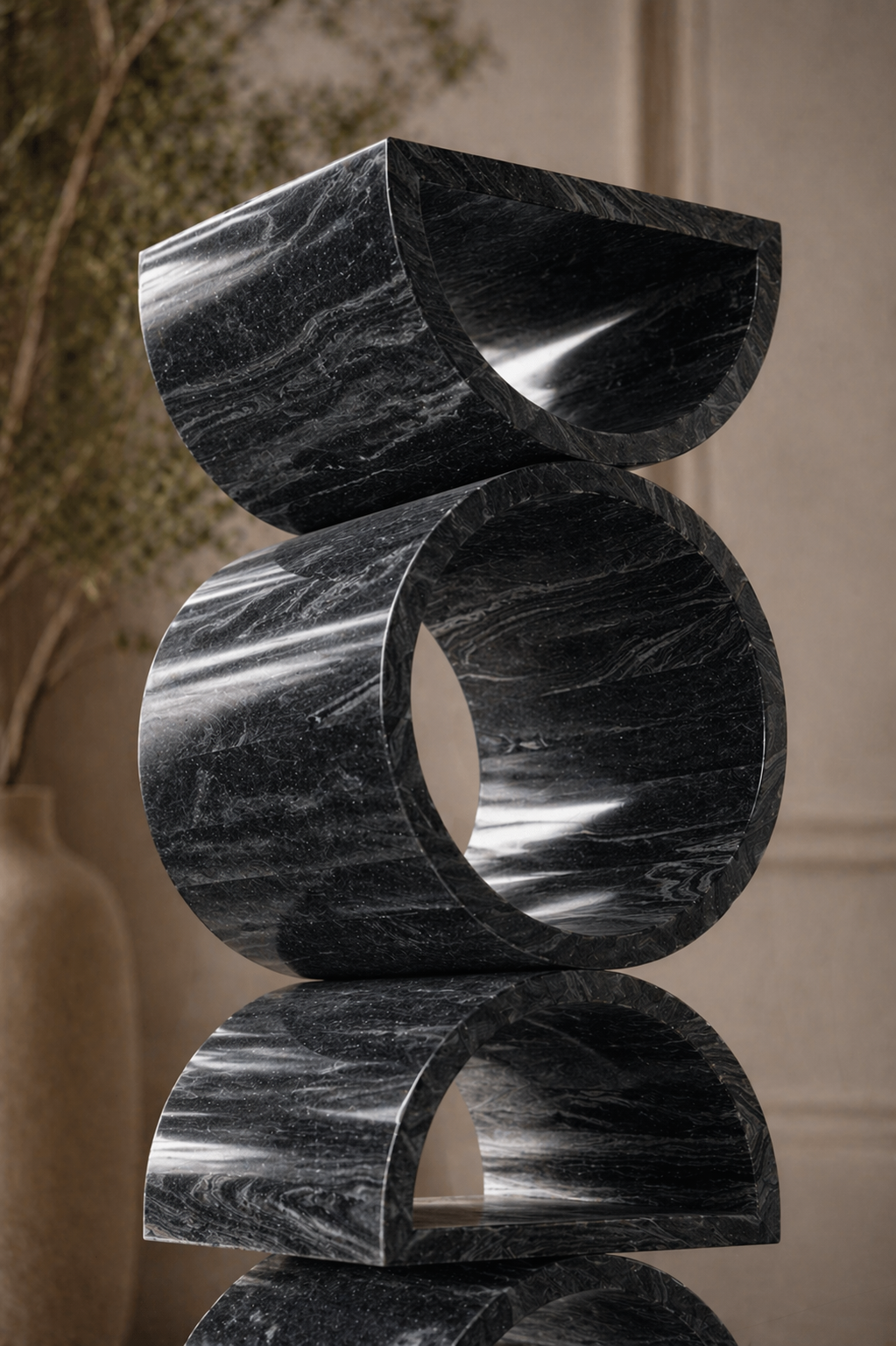 Canyon Ring Stack - Black valeriano