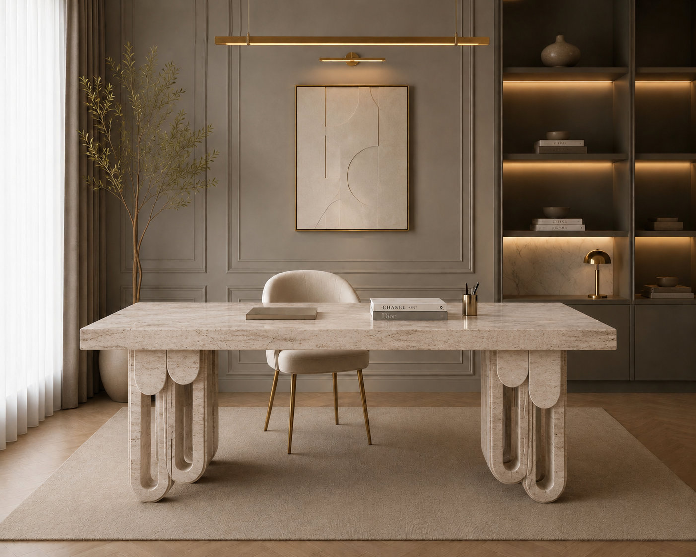 Aureline Sculptural Desk