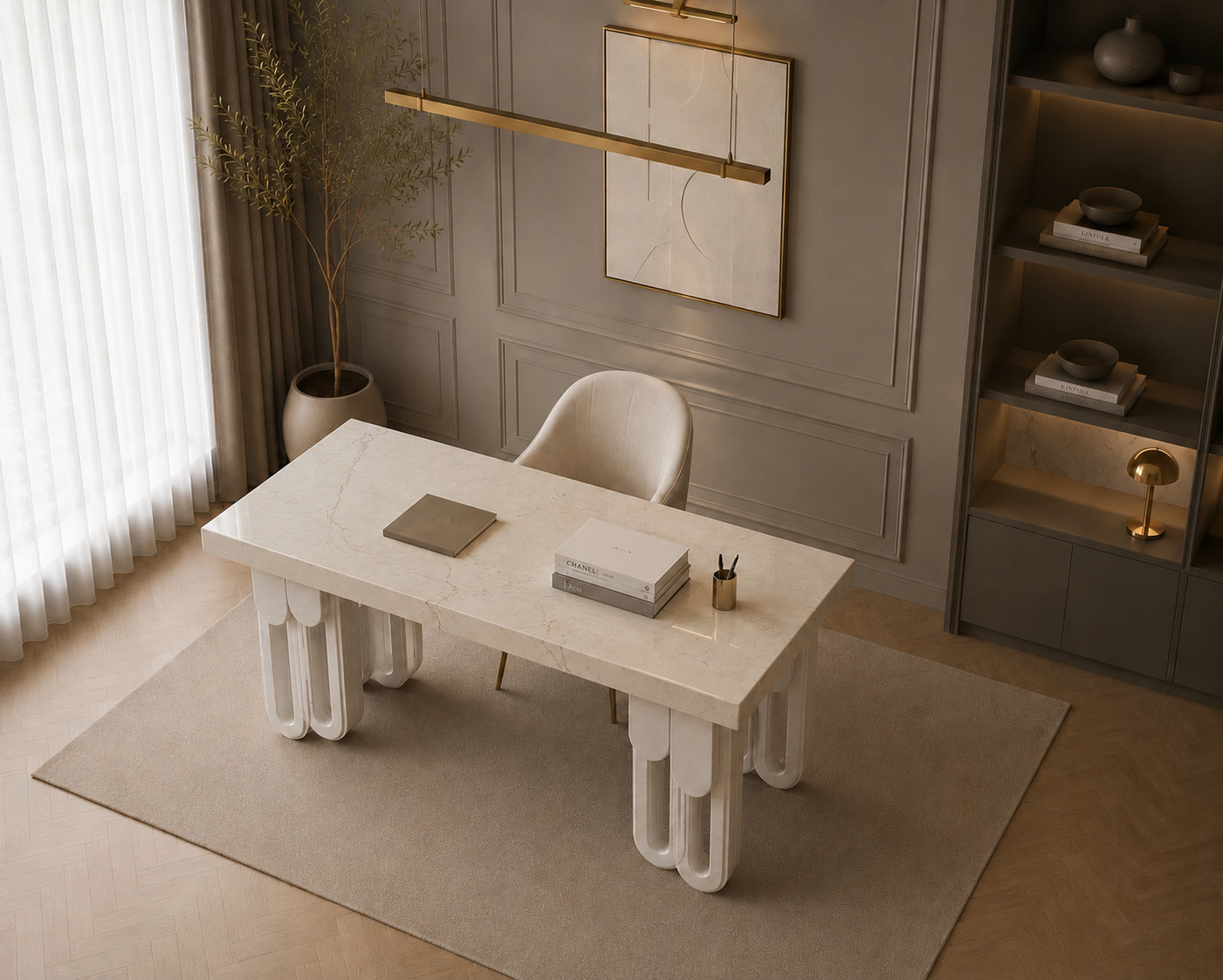 Aureline Sculptural Desk - View 2