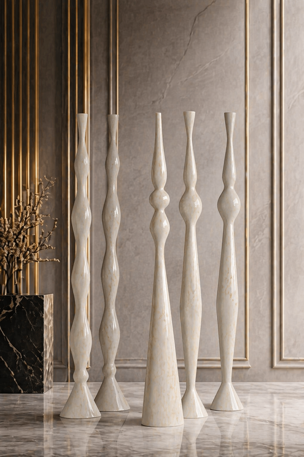 Ivory Spire Sculpture Set - View 1