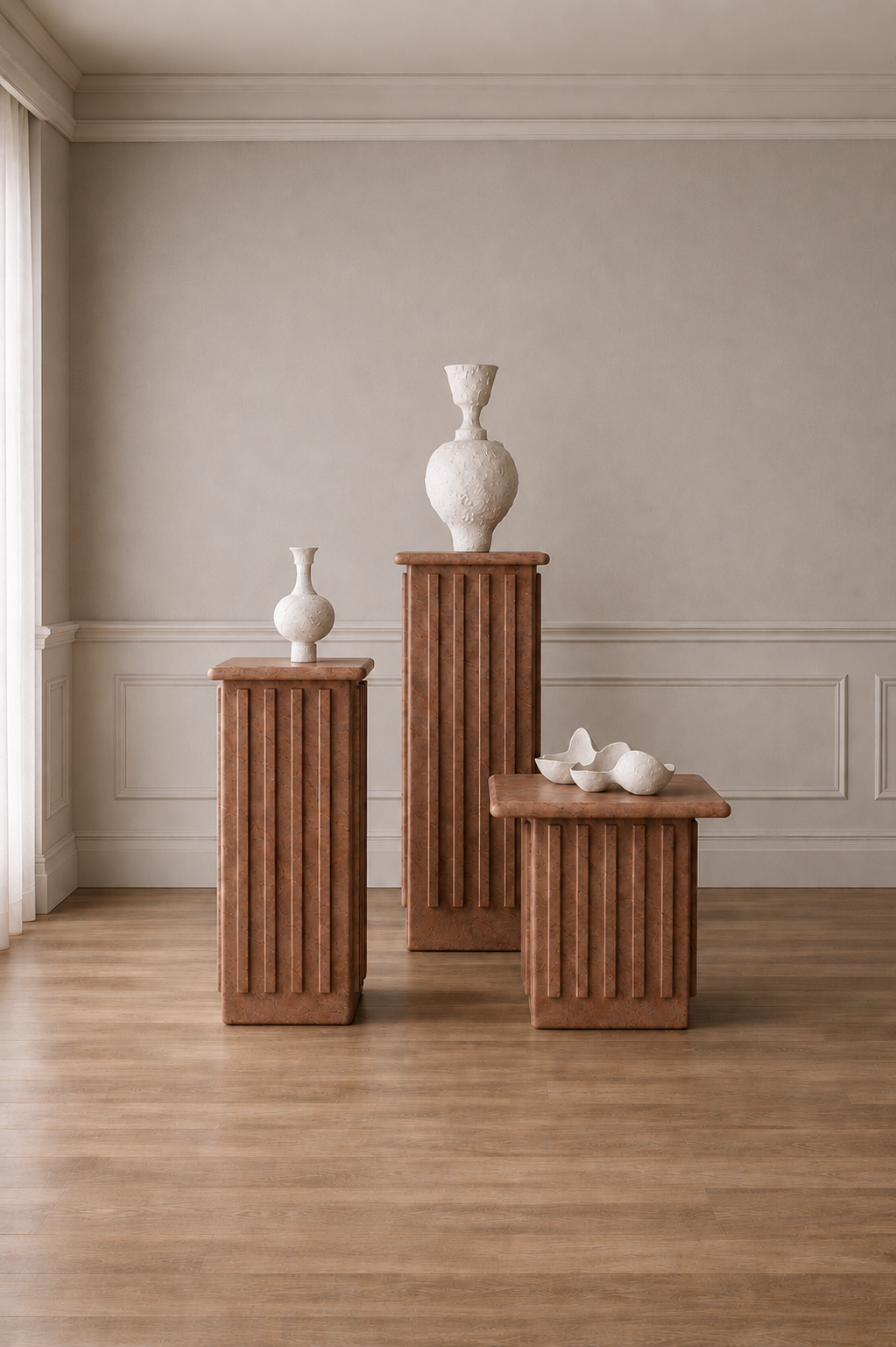 Roman Veil Pedestal Set - Desert Crown