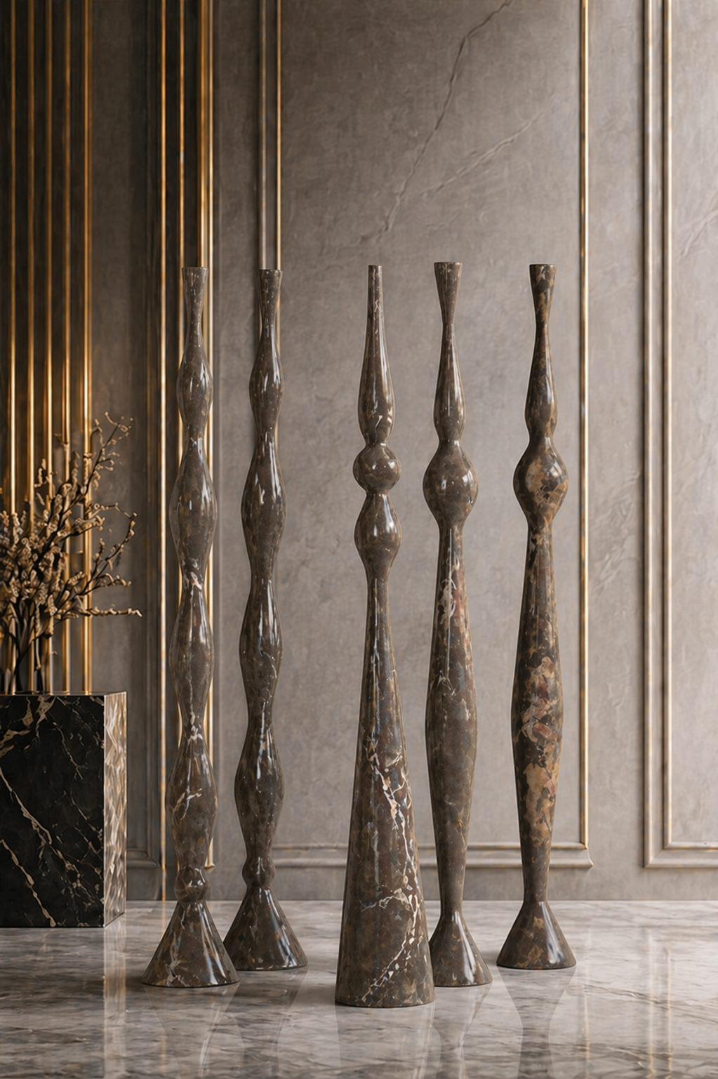 Ivory Spire Sculpture Set