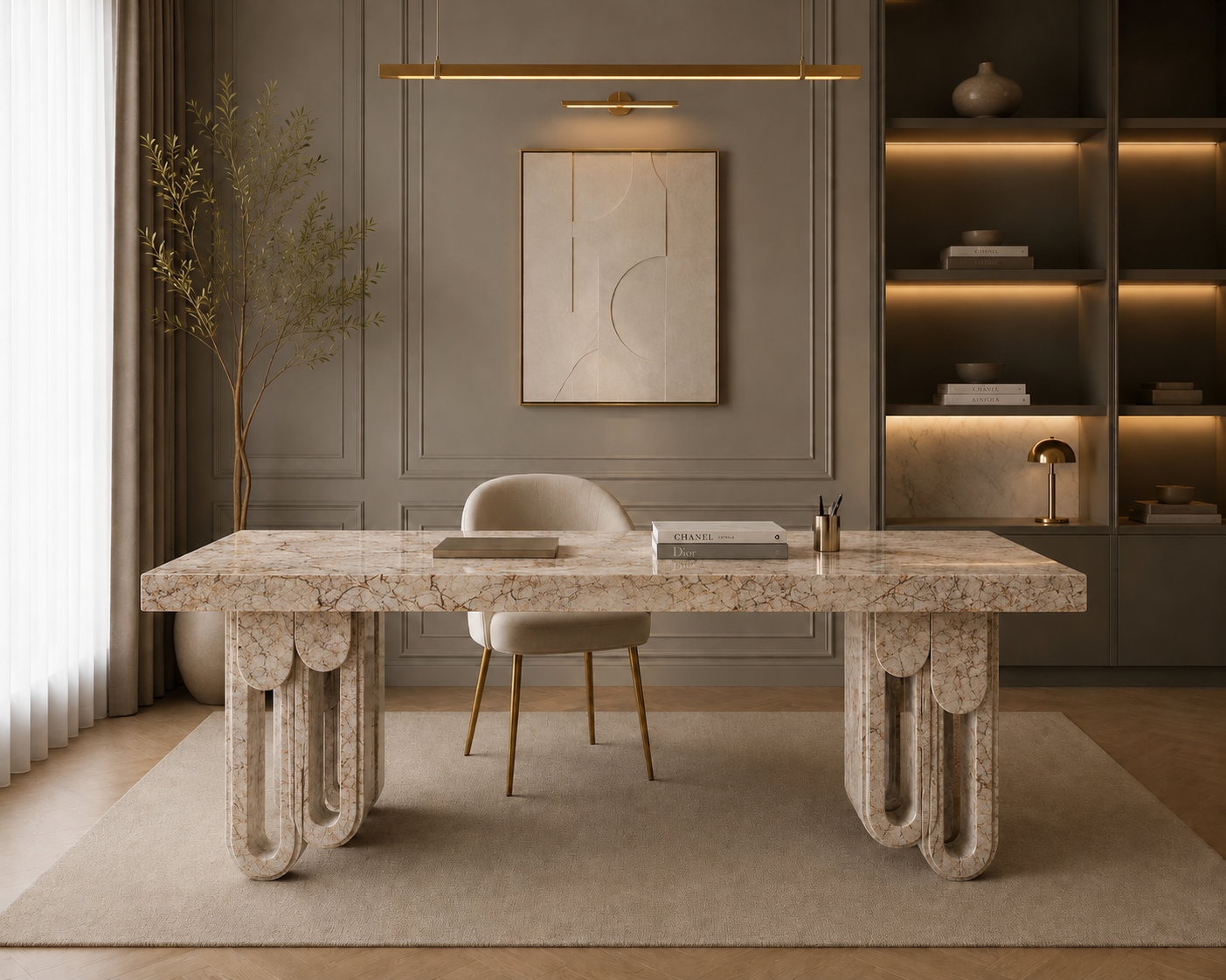 Aureline Sculptural Desk