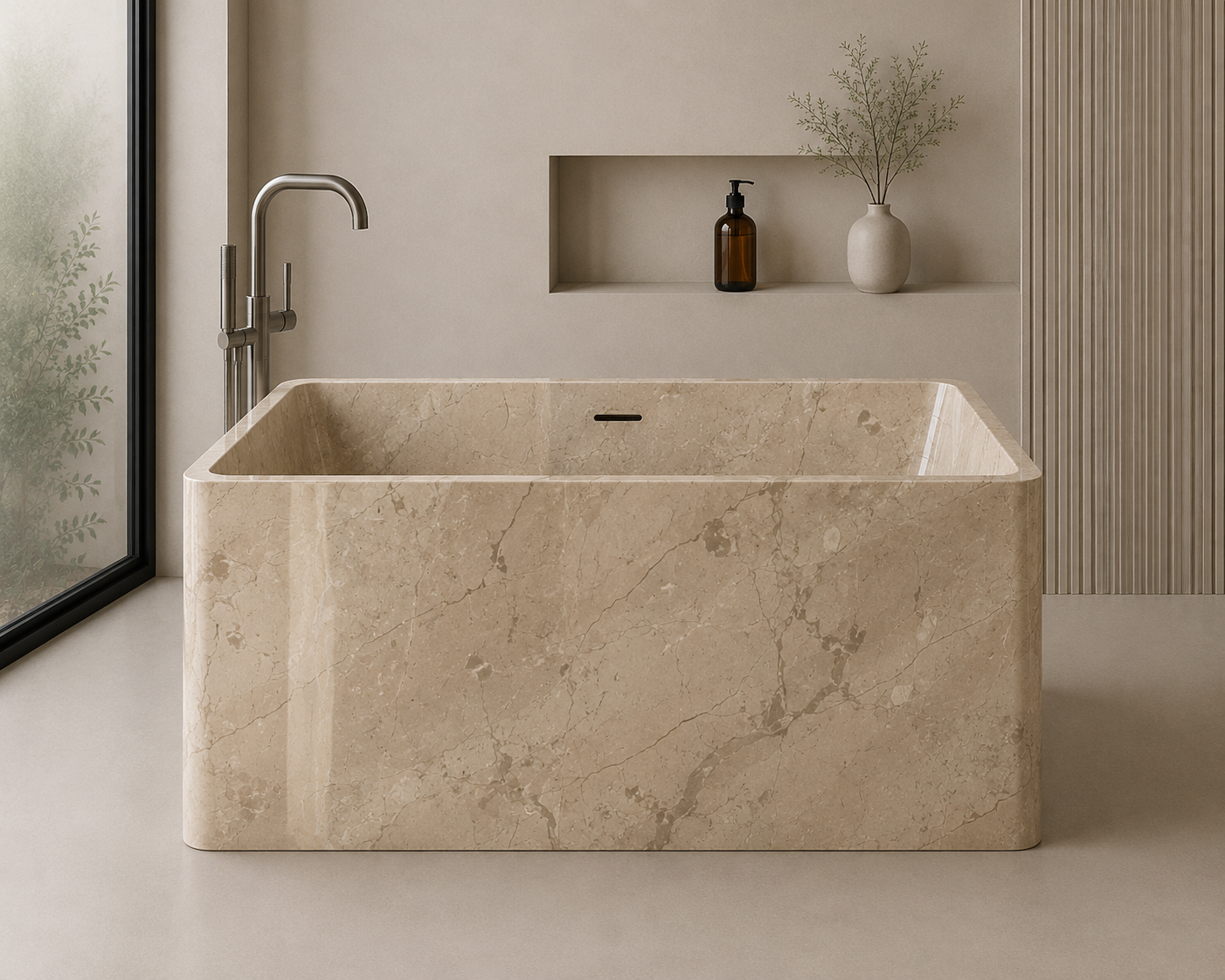 Monterra Stone Bath - Beige Romano