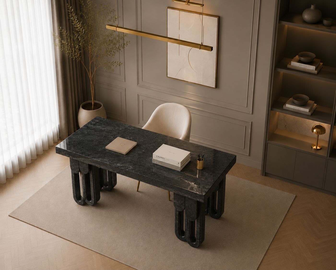 Aureline Sculptural Desk - View 2