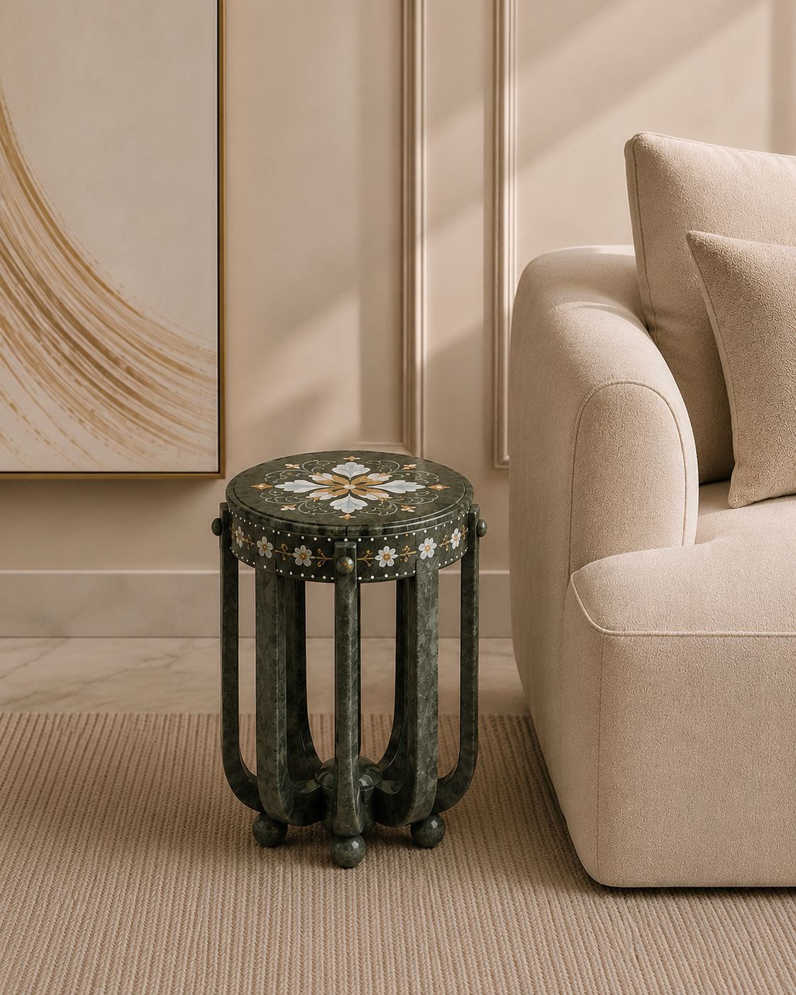 Inlay glacier side table v2