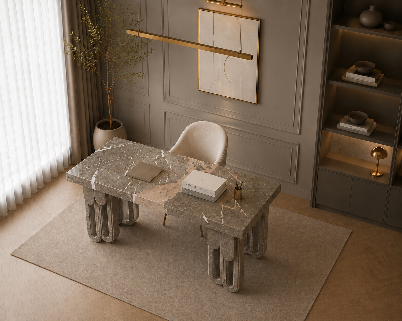 Aureline Sculptural Desk - View 2
