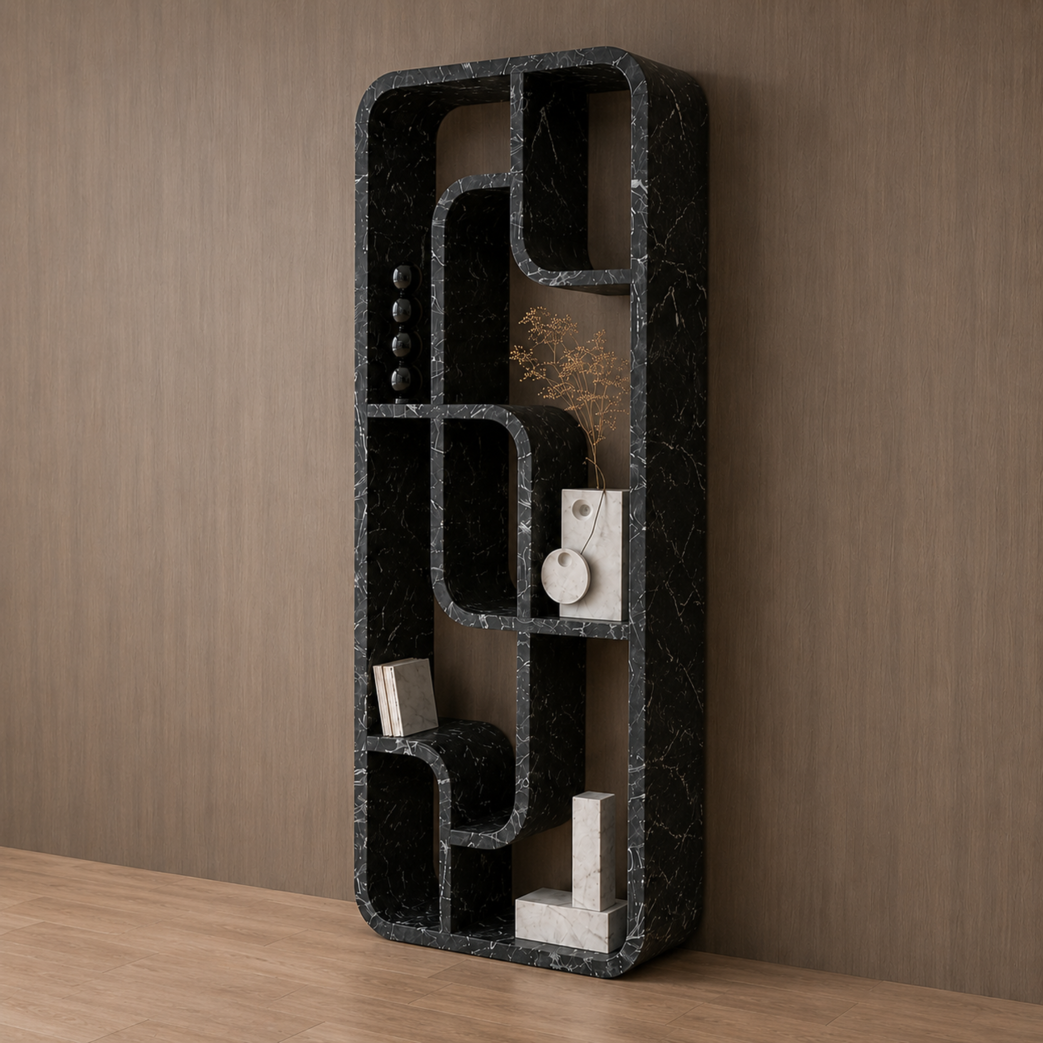 Noir Path Bookshelf - Black valeriano