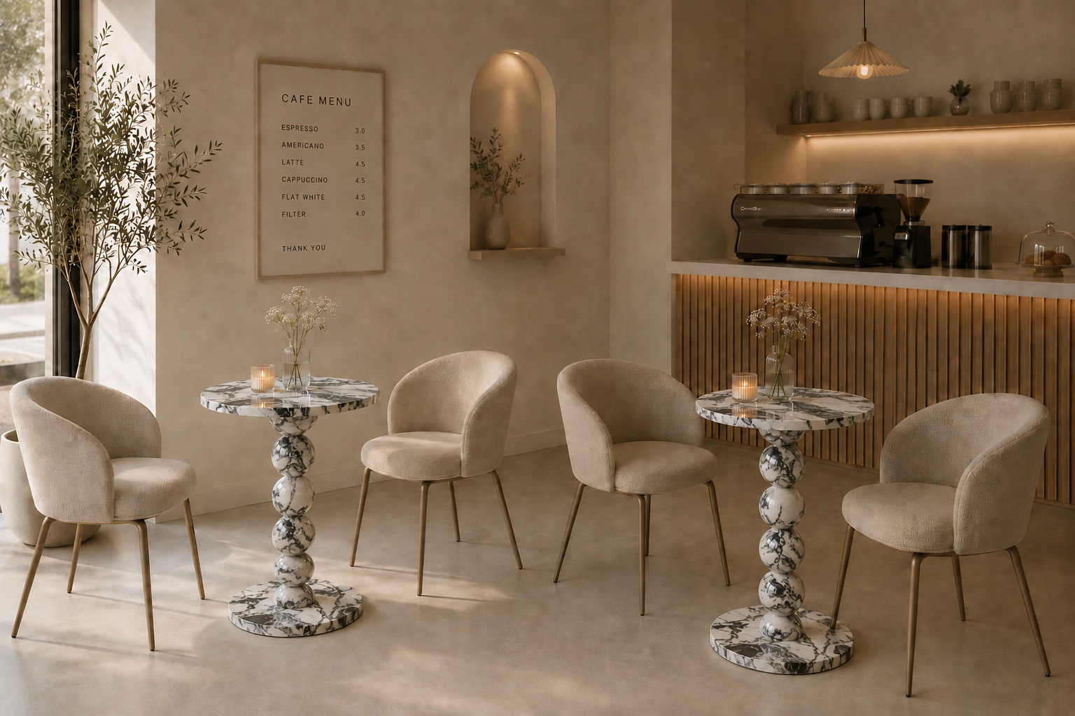 Sphere Column Bistro Table - View 2