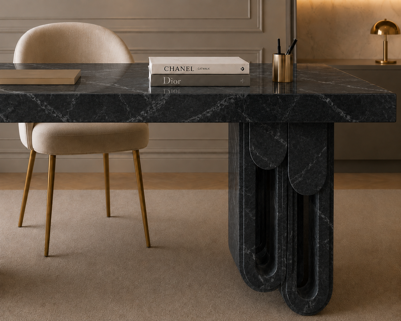 Aureline Sculptural Desk - View 3