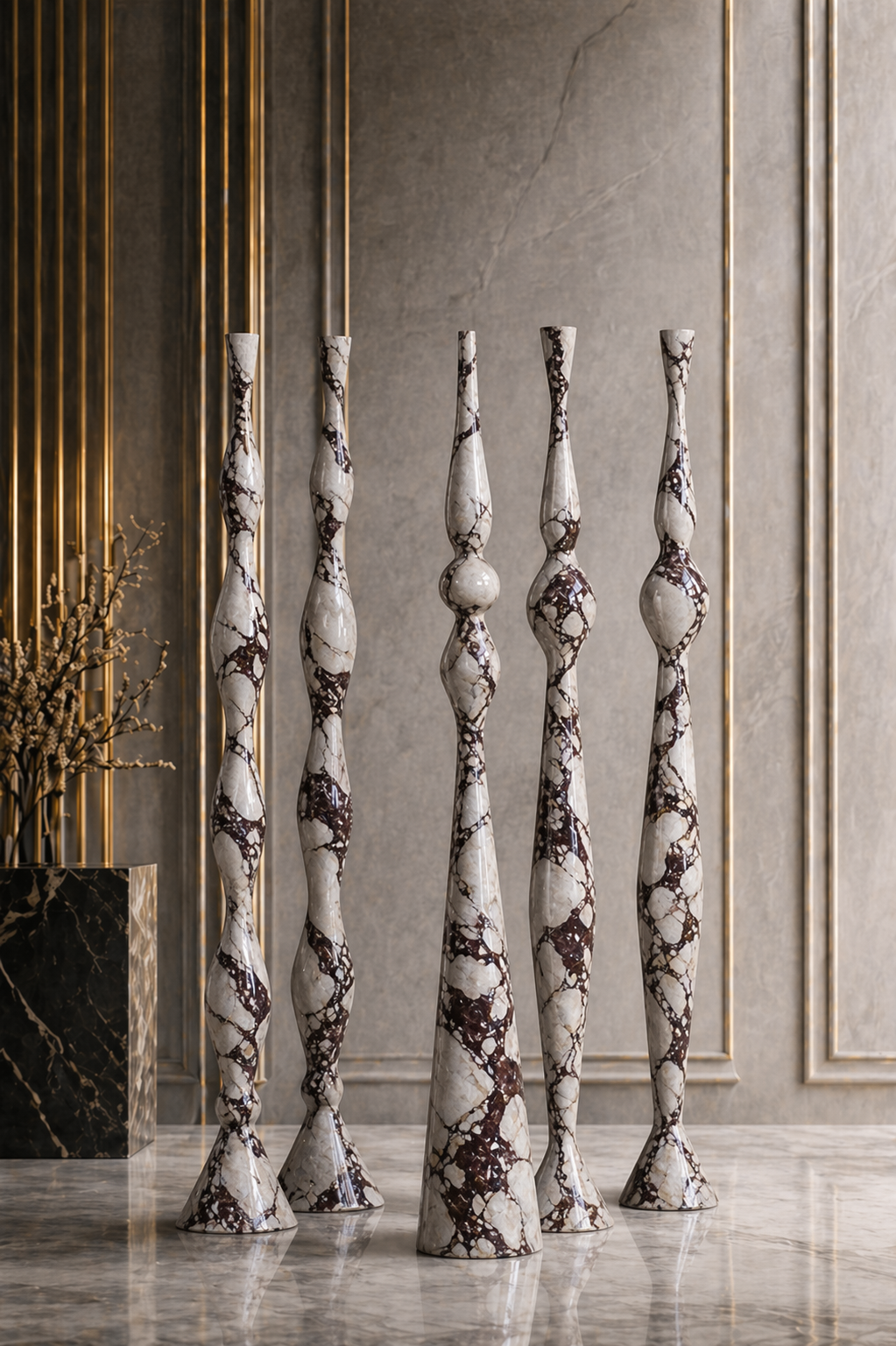 Ivory Spire Sculpture Set