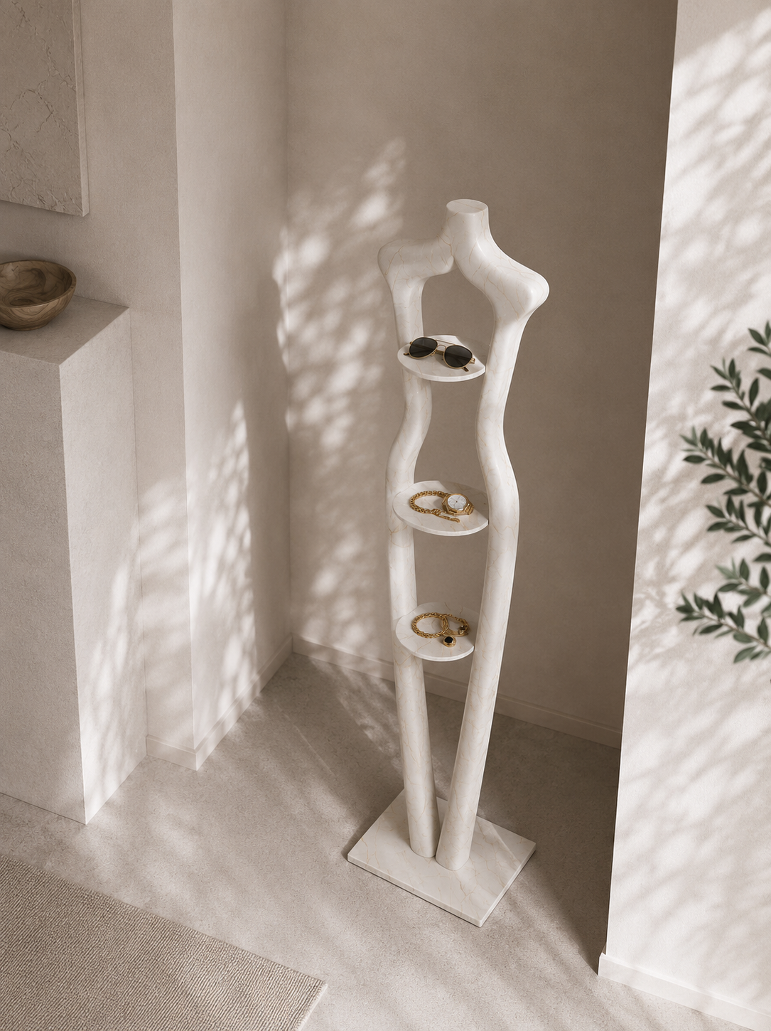 Silhouette Luxe Shelf - Botticino Oro