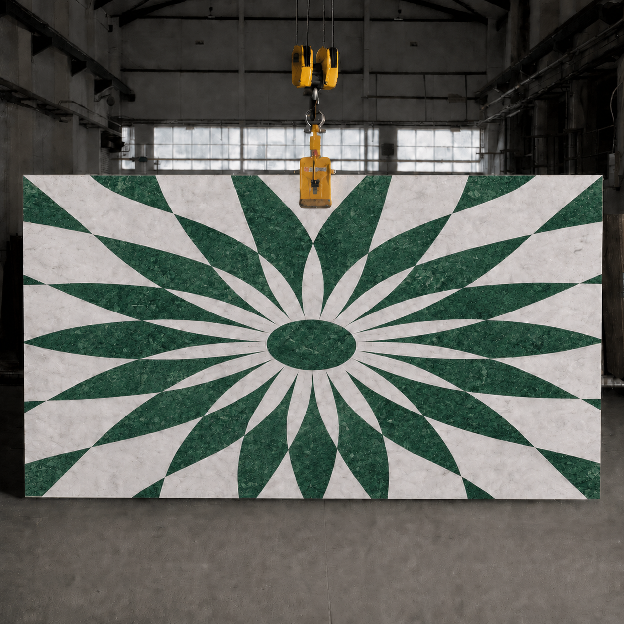 Sunshine Surface - Inlay Glacier silk - Imperial Green