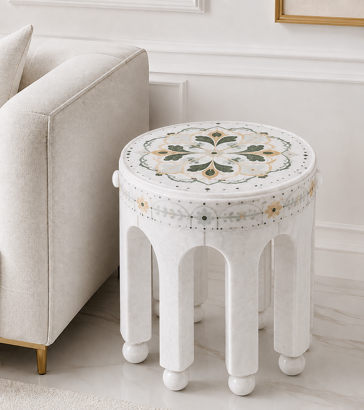 Inlay glacier side table v3