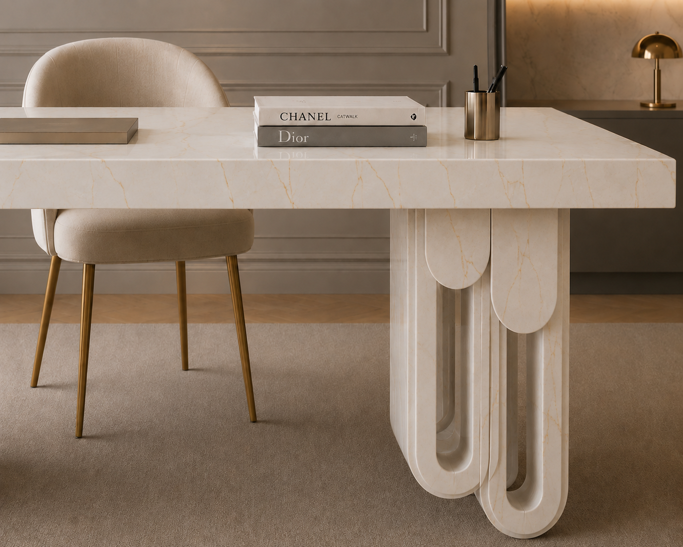 Aureline Sculptural Desk - View 3