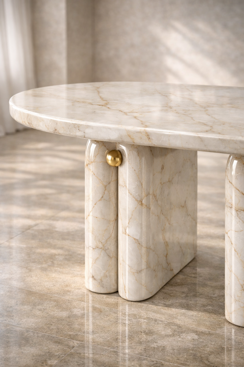 Canyon Arch Marble Table - View 2