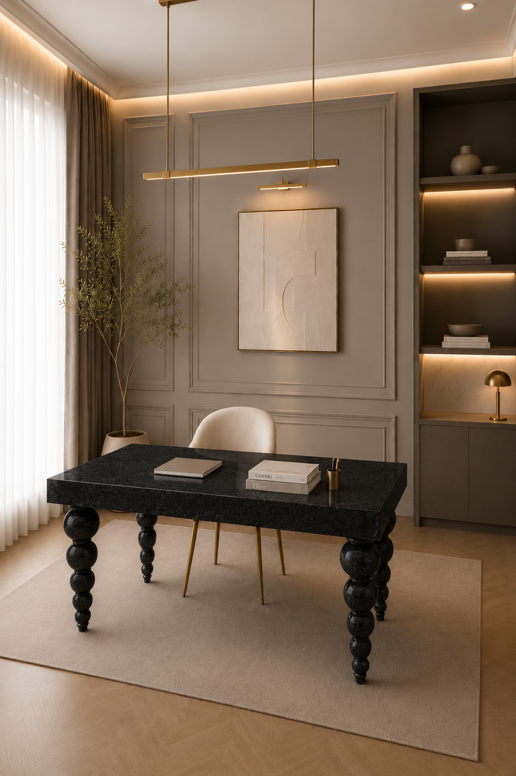 Ivory Crest Executive Desk - View 4