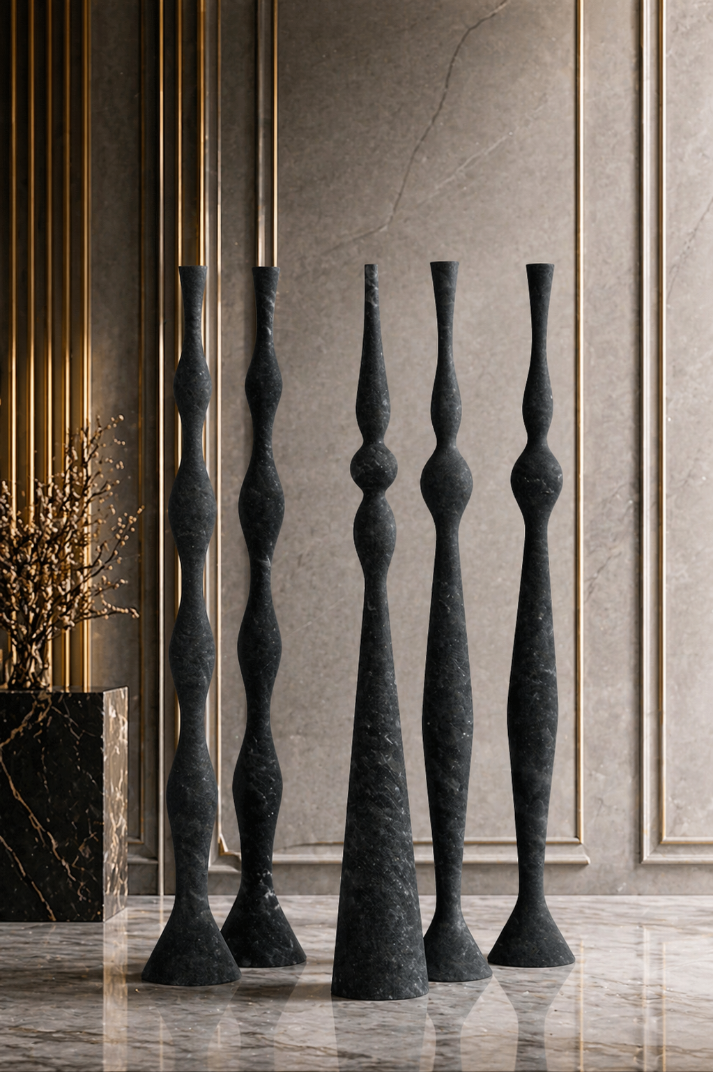 Ivory Spire Sculpture Set - View 1